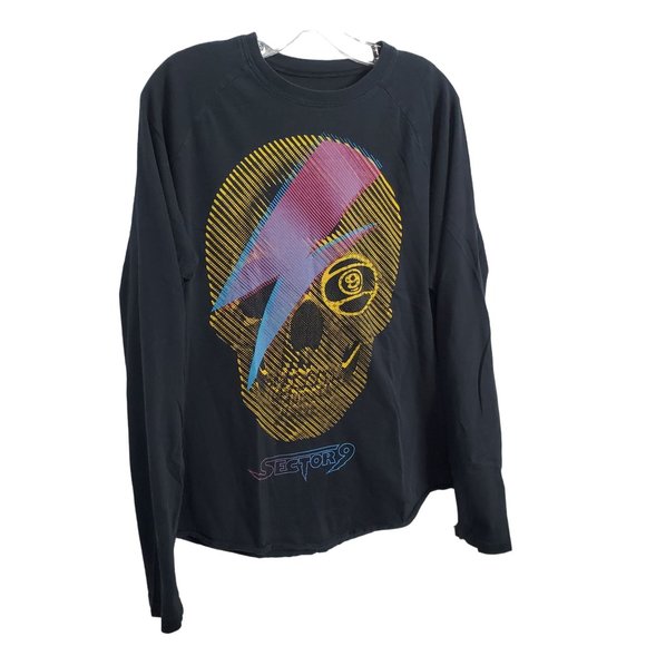 Sector 9 Nine Vintage 90's Size M T-shirt Skateboards Skull Billiard Ball Raglan - Picture 1 of 9